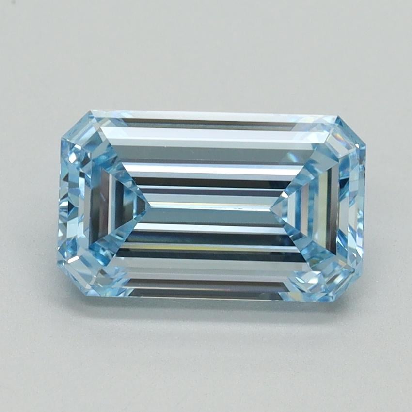 2.15 Ct. Fancy Intense Blue Emerald Lab Grown Diamond