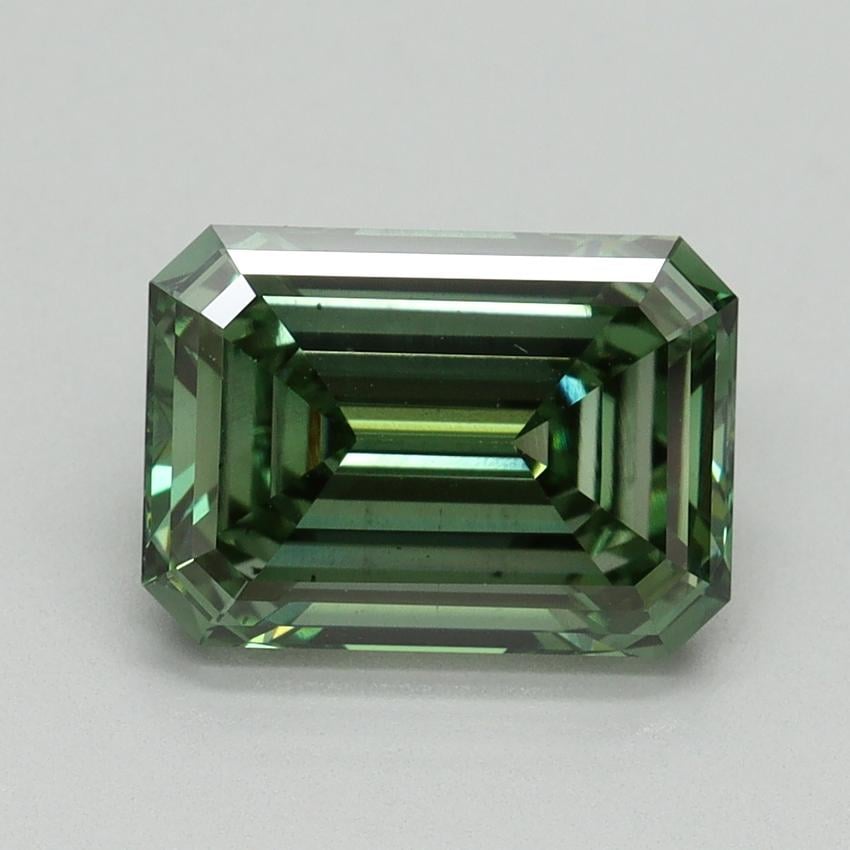 3.00 Ct. Fancy Vivid Pacific Green Emerald Lab Grown Diamond
