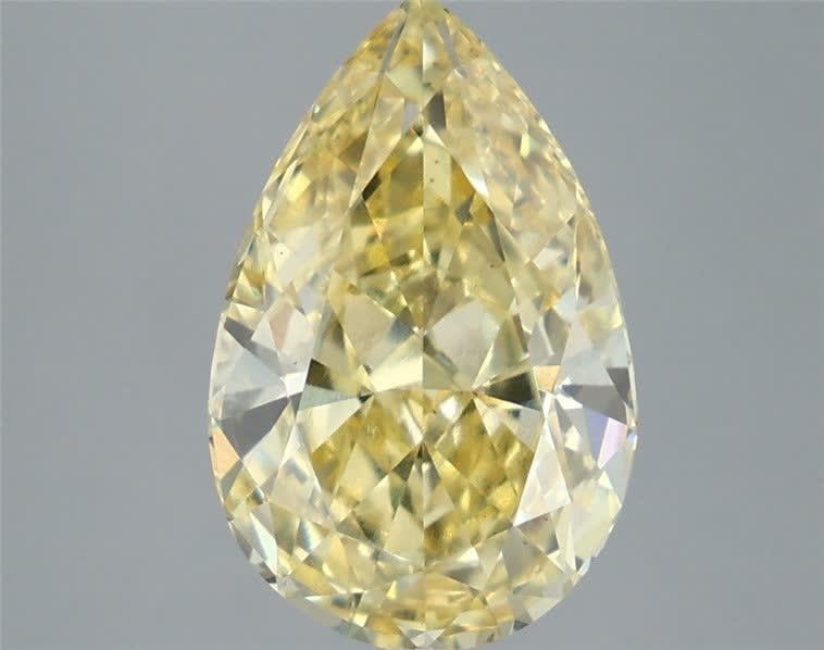 3.59 Ct. Fancy Intense Yellow Pear Lab Grown Diamond