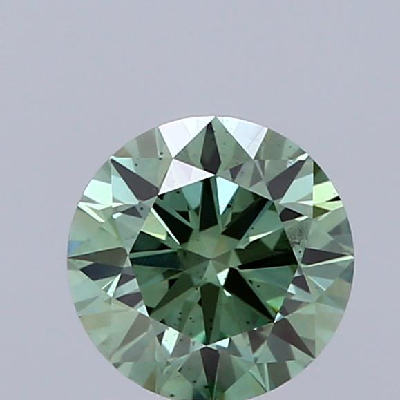 1.00 Ct. Fancy Vivid  Green Round Lab Grown Diamond