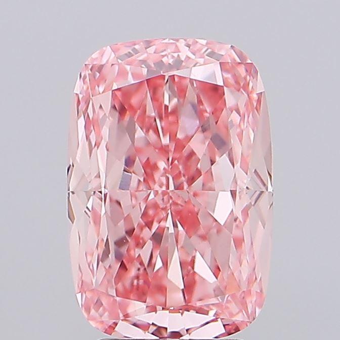 4.52 Ct. Fancy Vivid Pink Cushion Lab Grown Diamond