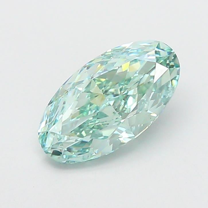 2.50 Ct. Fancy Vivid  Green Oval Lab Grown Diamond