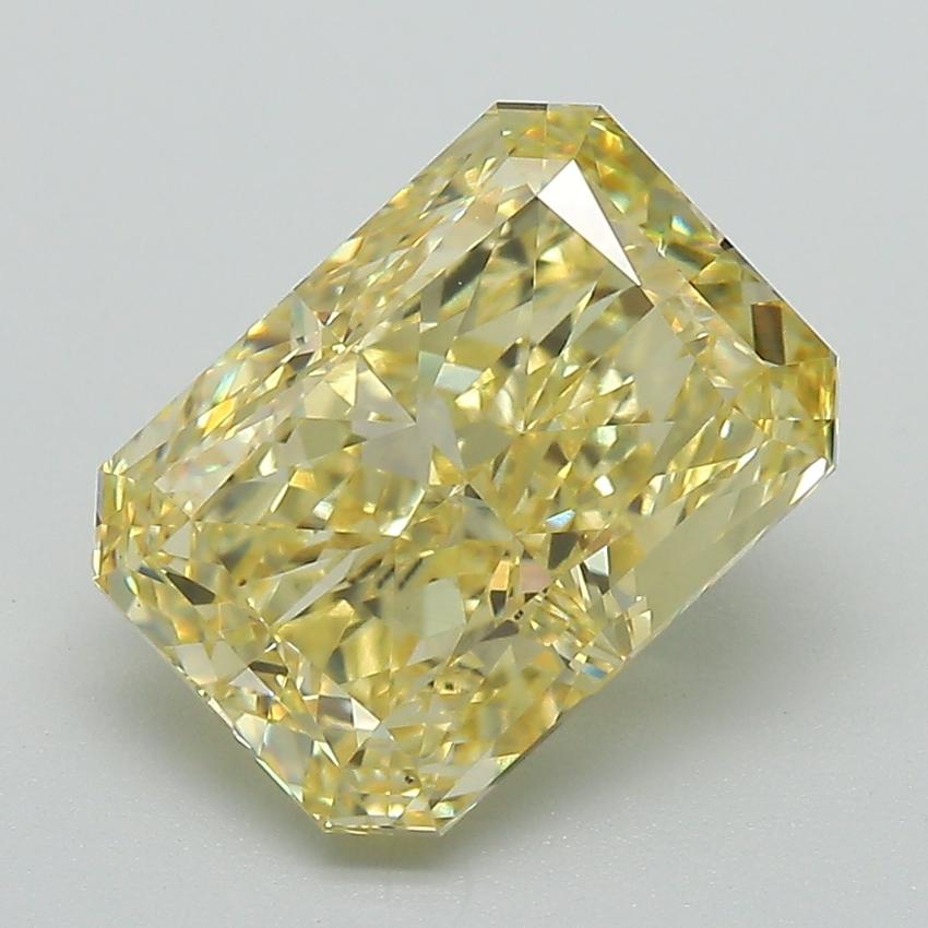 3.84 Ct. Fancy Vivid Yellow Radiant Lab Grown Diamond