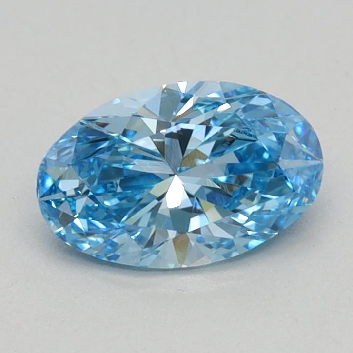 0.60 Ct. Fancy Vivid Blue Oval Lab Grown Diamond