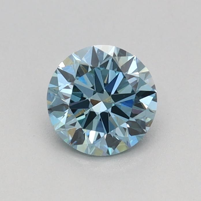 0.37 Ct. Fancy Vivid Blue Round Lab Grown Diamond