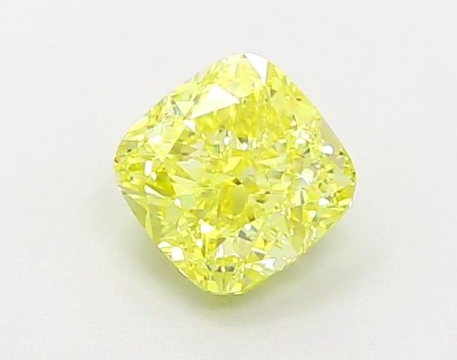 1.14 Ct. Fancy Vivid Yellow Cushion Lab Grown Diamond
