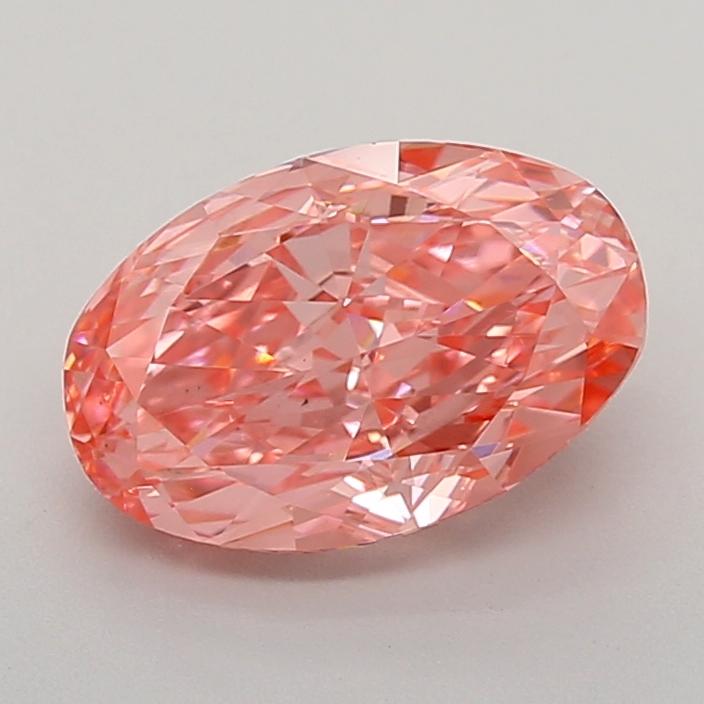 2.59 Ct. Fancy Vivid  Pink Oval Lab Grown Diamond