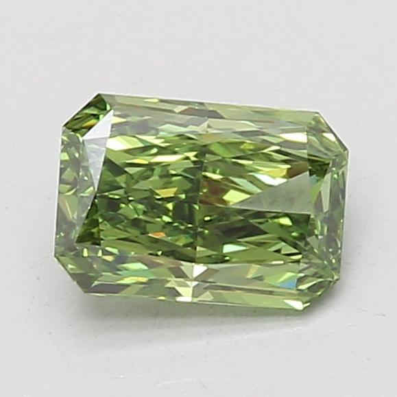 1.10 Ct. Fancy Vivid Green Radiant Lab Grown Diamond