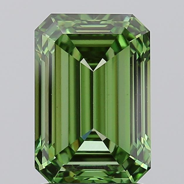 2.05 Ct. Fancy Vivid Green Emerald Lab Grown Diamond