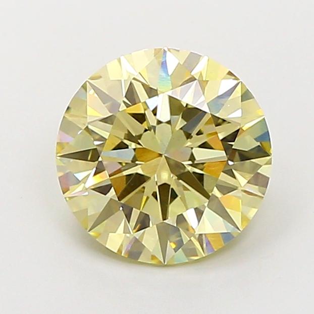 3.94 Ct. Fancy Light Yellow Round Lab Grown Diamond