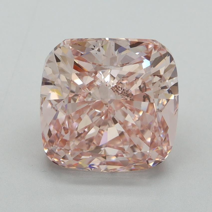5.52 Ct. Fancy Vivid Pink Cushion Lab Grown Diamond
