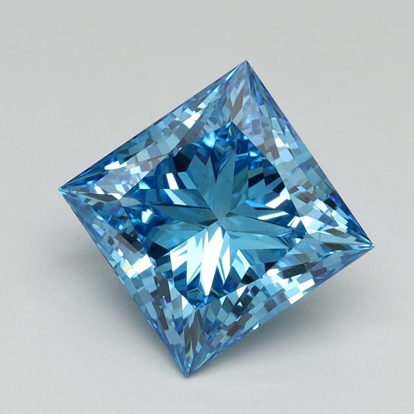 3.21 Ct. Fancy Vivid Blue Princess Lab Grown Diamond
