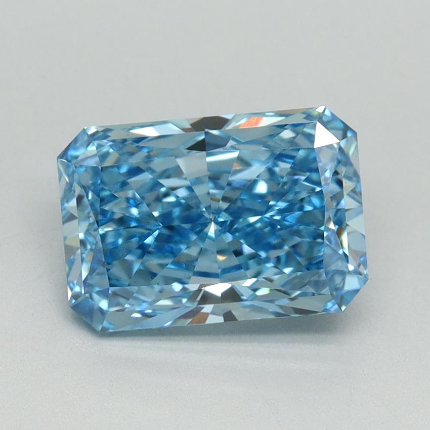 2.52 Ct. Fancy Vivid Blue Radiant Lab Grown Diamond