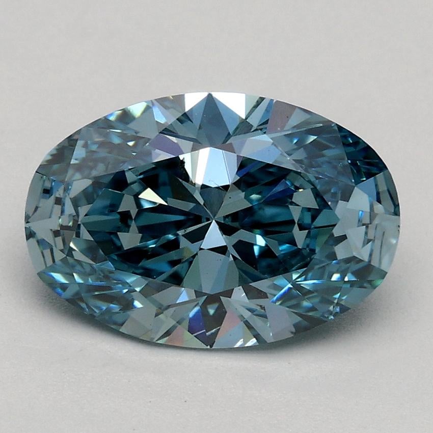 1.71 Ct. Fancy Intense Blue Oval Lab Grown Diamond