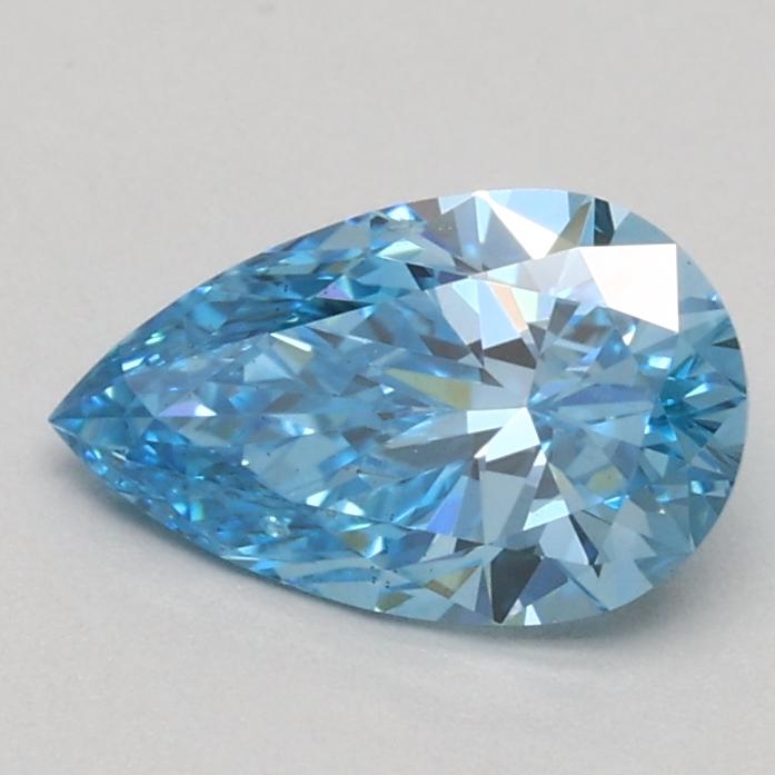 0.65 Ct. Fancy Vivid Blue Pear Lab Grown Diamond
