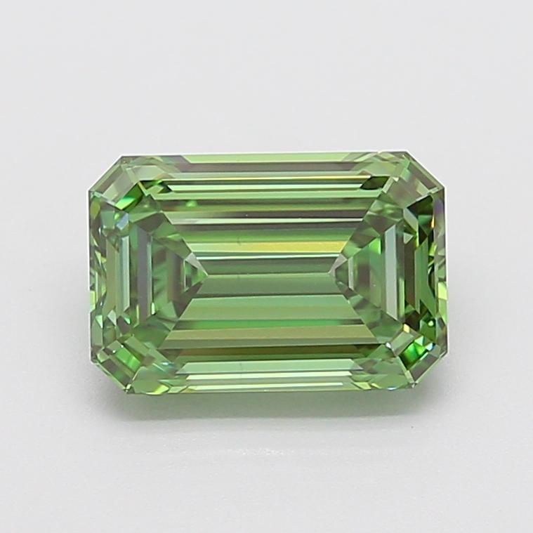 3.81 Ct. Fancy Vivid Green Emerald Lab Grown Diamond