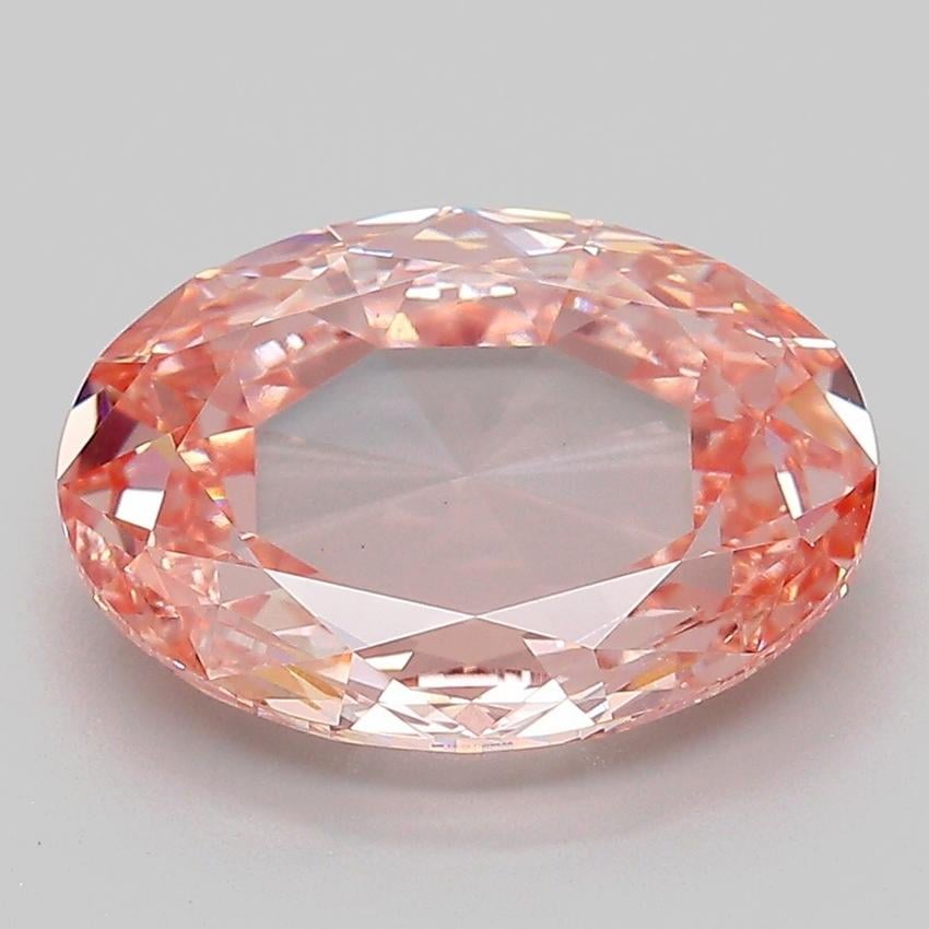 3.52 Ct. Fancy Intense Pink Oval Lab Grown Diamond