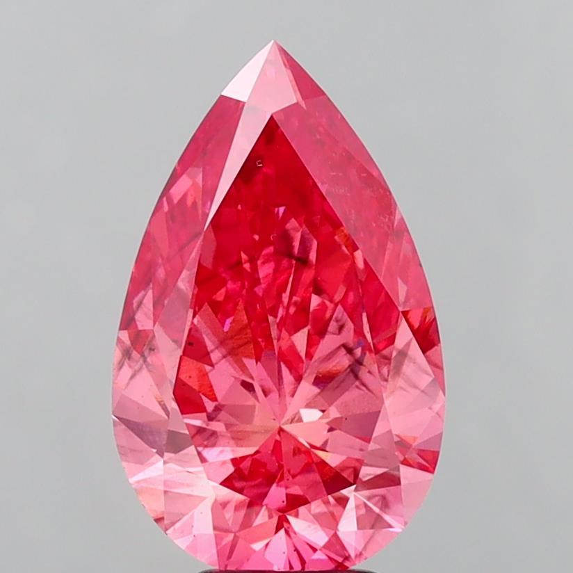 5.54 Ct. Fancy Vivid Pink Pear Lab Grown Diamond