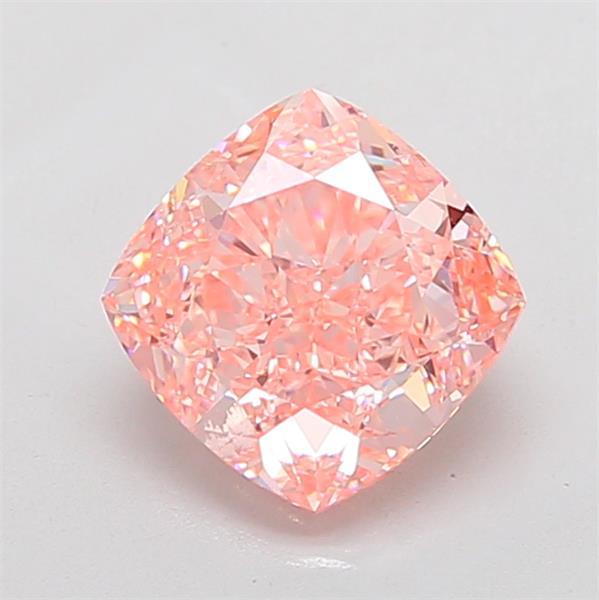 3.45 Ct. Fancy Intense Pink Cushion Lab Grown Diamond