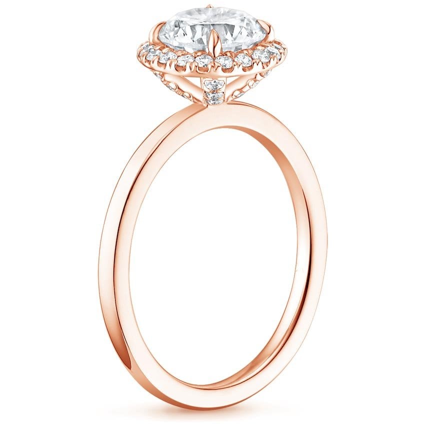 14K Rose Gold Vienna Diamond Ring, large side view