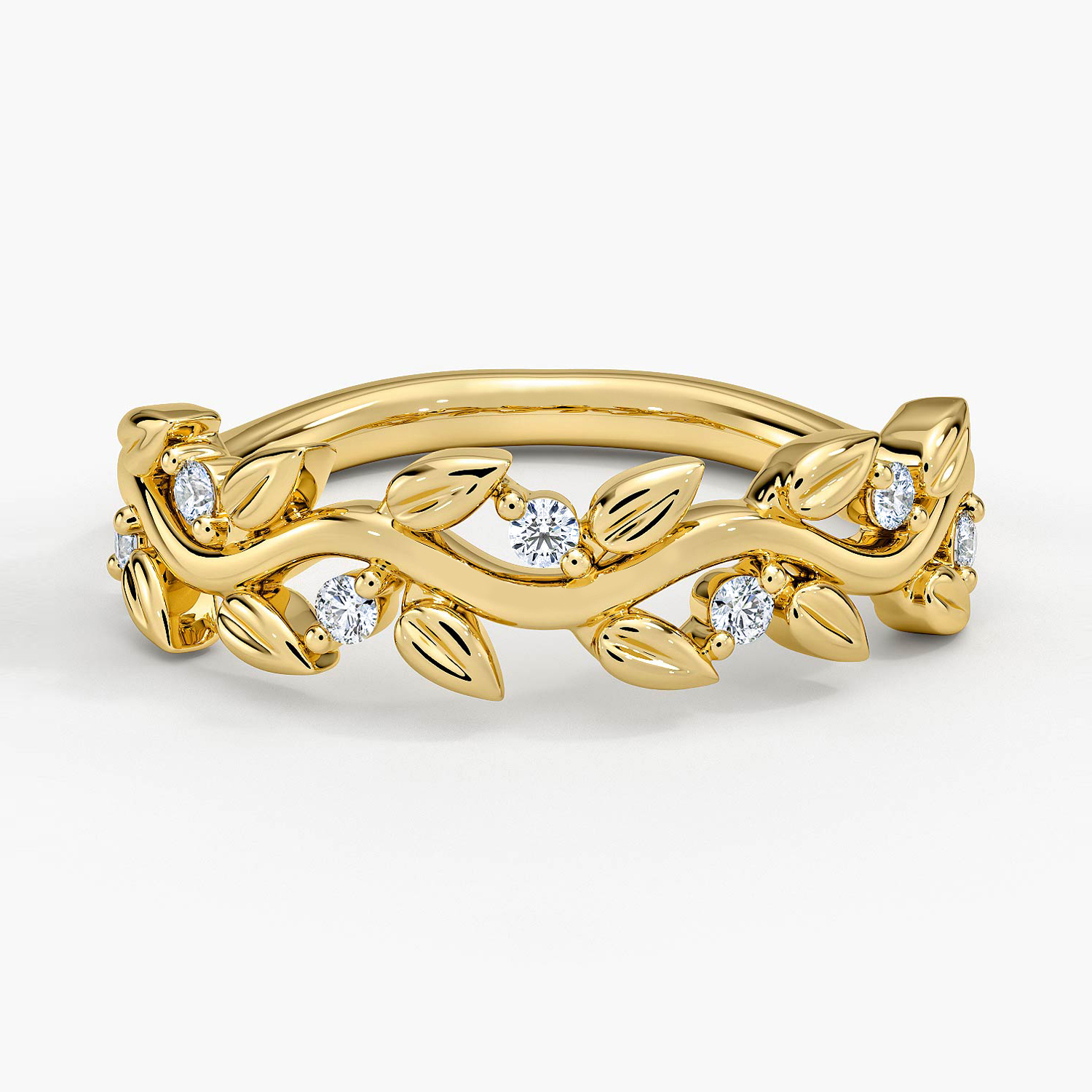 Rose gold diamond engagement ring with surprise diamond details