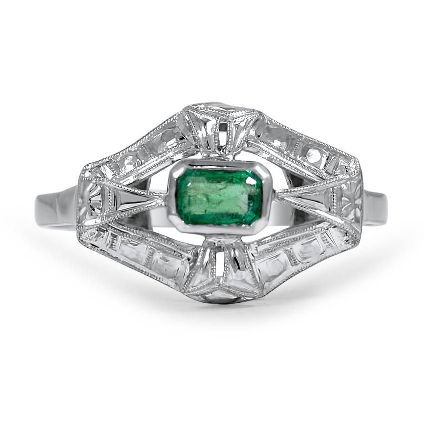 Art Deco Emerald Vintage Ring