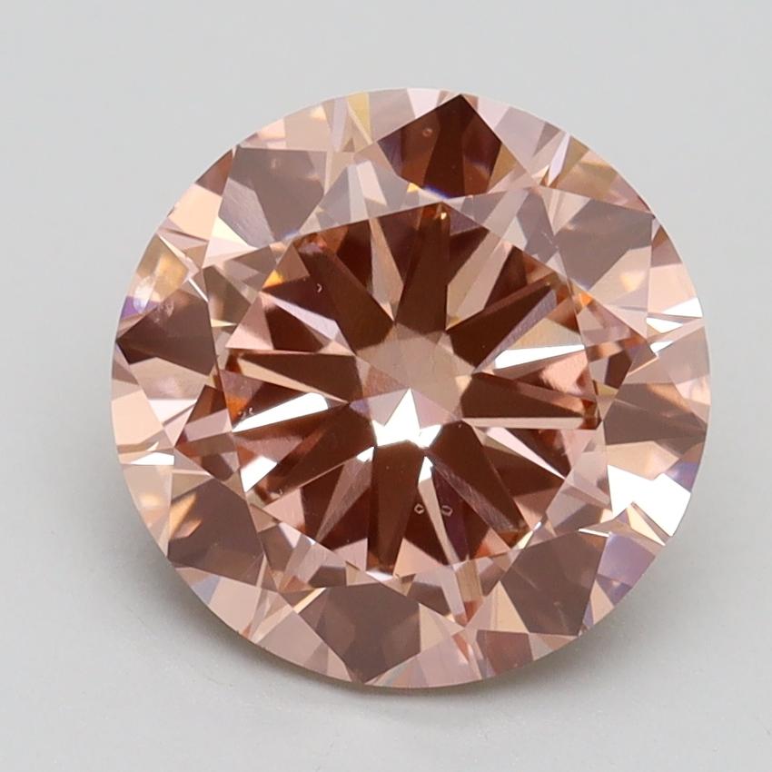 2.90 Ct. Fancy Intense Pink Round Lab Grown Diamond