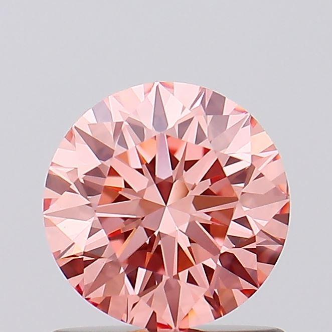 0.90 Ct. Fancy Vivid Pink Round Lab Grown Diamond