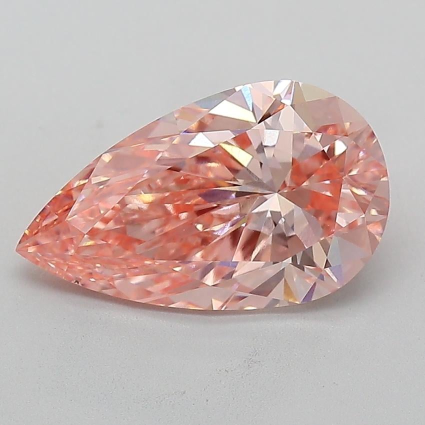 3.22 Ct. Fancy Vivid Pink Pear Lab Grown Diamond