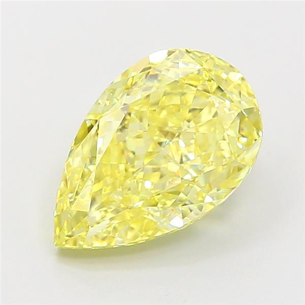 2.61 Ct. Fancy Intense Yellow Pear Lab Grown Diamond