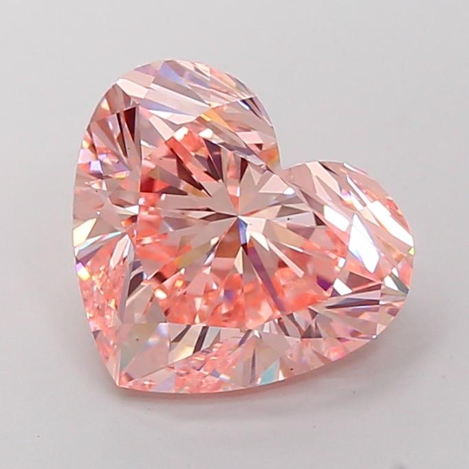 7.08 Ct. Fancy Vivid Pink Heart Lab Grown Diamond
