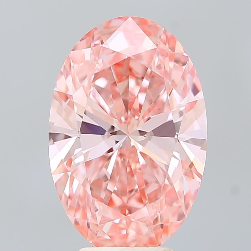 5.04 Ct. Fancy Vivid Pink Oval Lab Grown Diamond