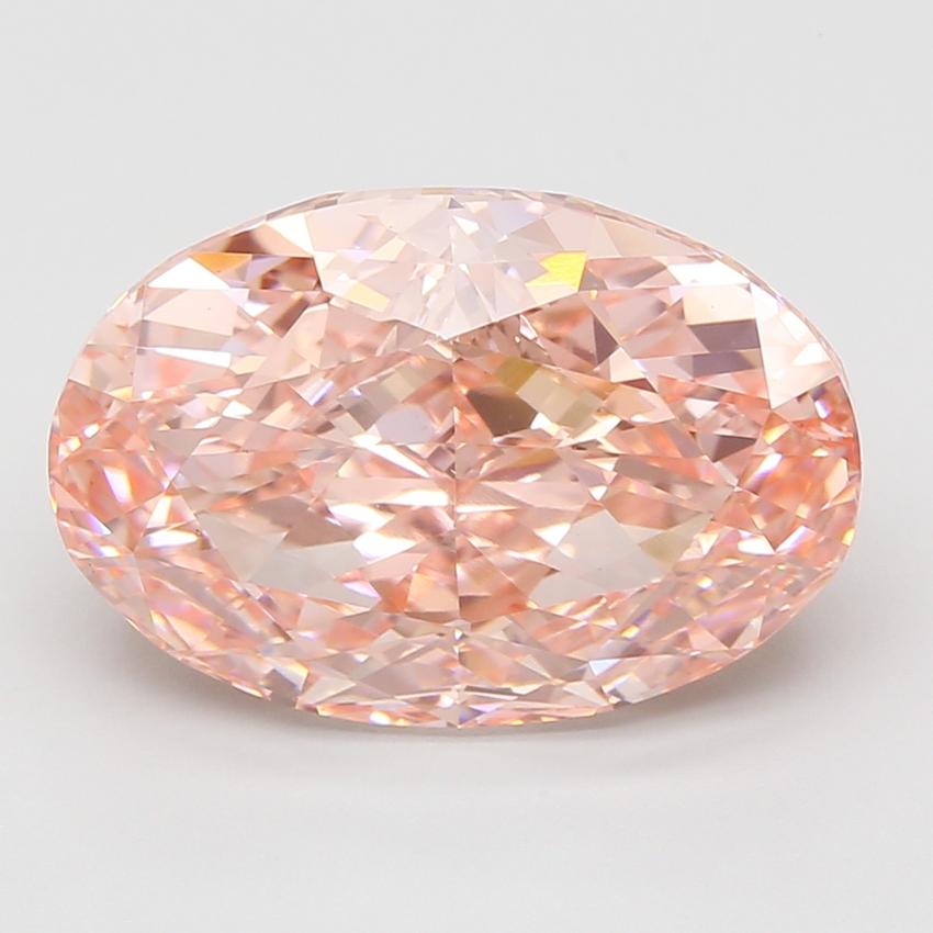 10.08 Ct. Fancy Vivid Pink Oval Lab Grown Diamond