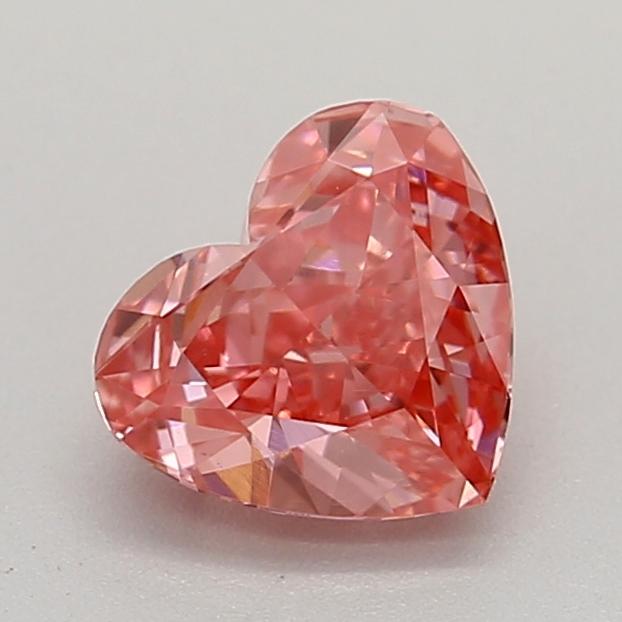 0.51 Ct. Fancy Vivid  Pink Heart Lab Grown Diamond
