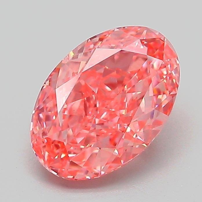 1.52 Ct. Fancy Vivid Pink Oval Lab Grown Diamond