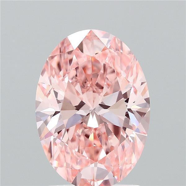 2.04 Ct. Fancy Vivid Pink Oval Lab Grown Diamond