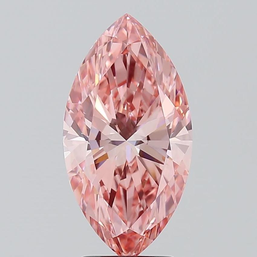3.00 Ct. Fancy Vivid Pink Marquise Lab Grown Diamond