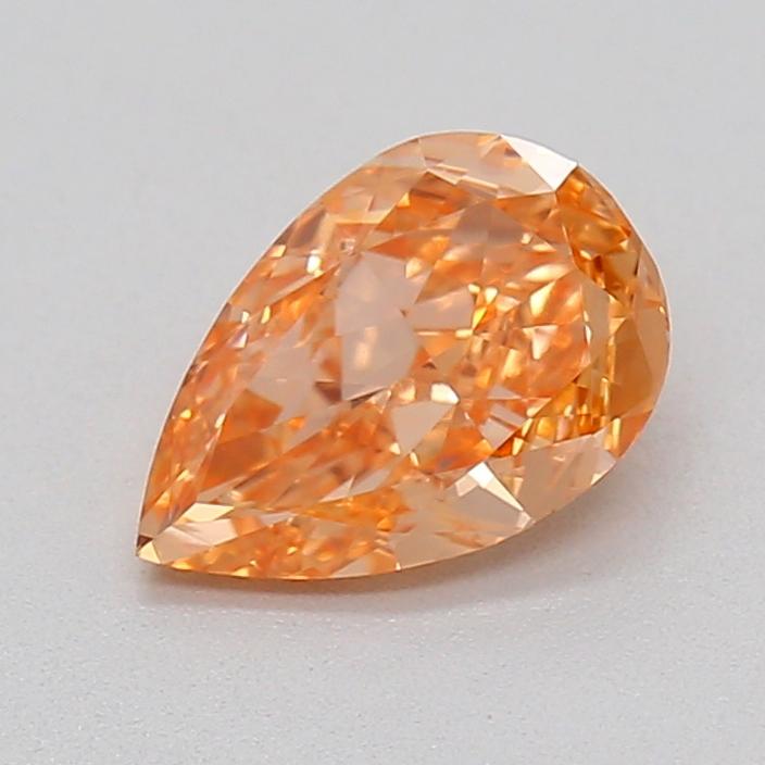0.50 Ct. Fancy Intense Pinkish Orange Pear Lab Grown Diamond