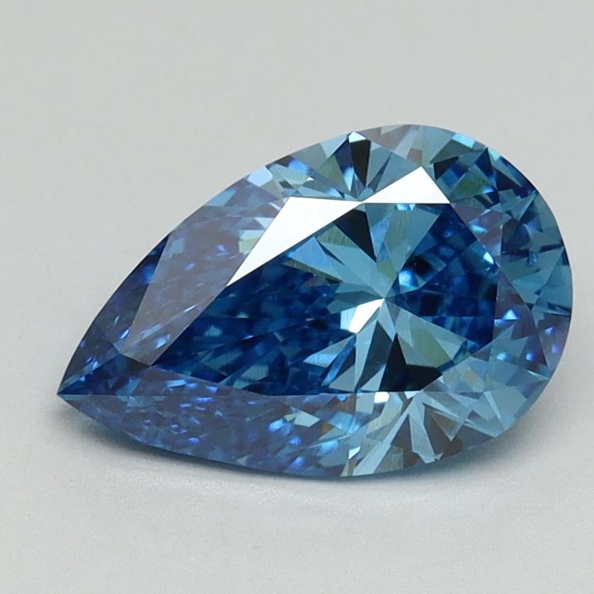 1.52 Ct. Fancy Vivid Blue Pear Lab Grown Diamond