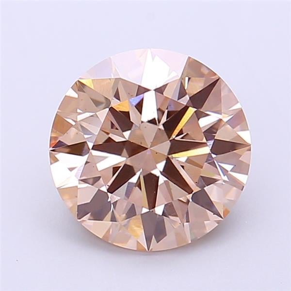 2.55 Ct. Light Brown Round Lab Grown Diamond