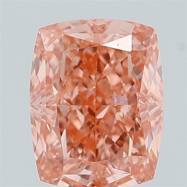 1.00 Ct. Fancy Vivid Pink Cushion Lab Grown Diamond