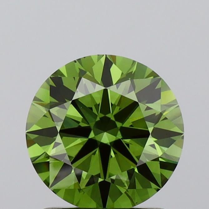 1.25 Ct. Fancy Intense Green Round Lab Grown Diamond