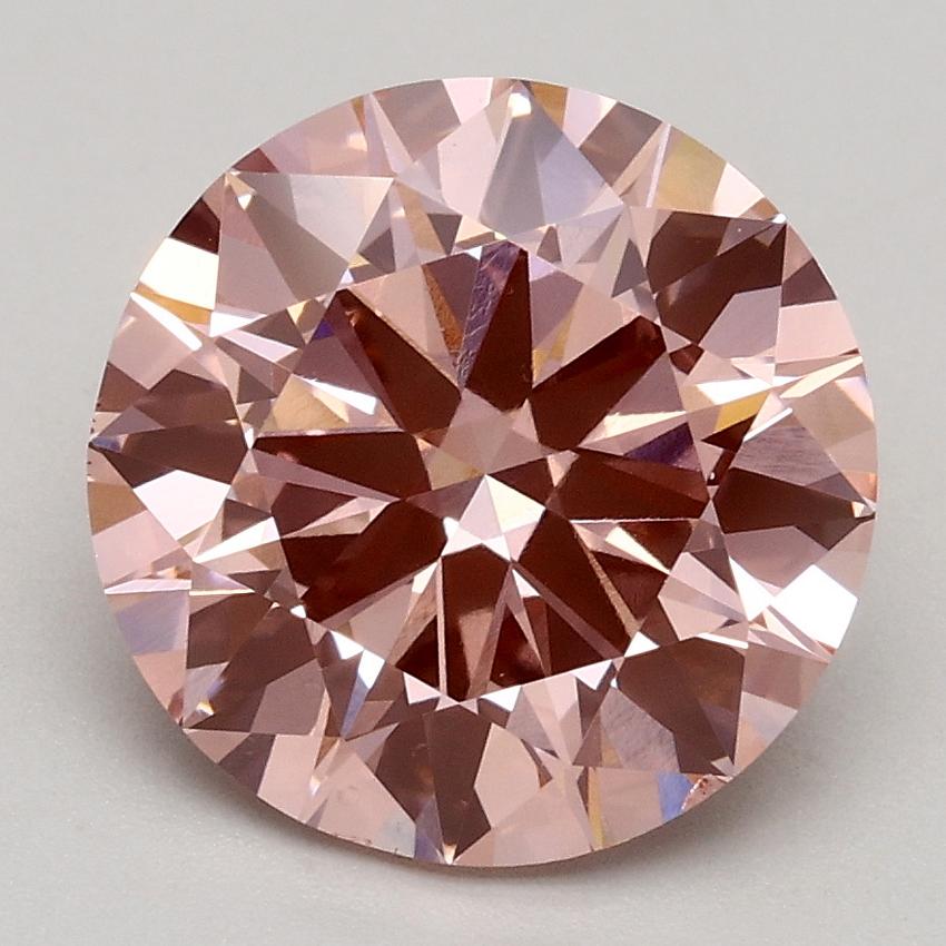 2.52 Ct. Fancy Intense Pink Round Lab Grown Diamond