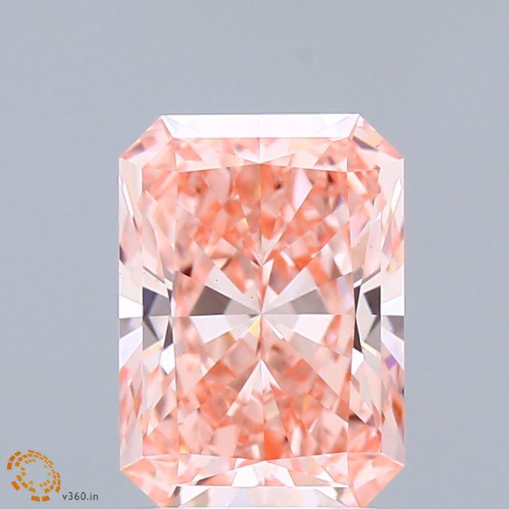 2.09 Ct. Fancy Vivid Pink Radiant Lab Grown Diamond
