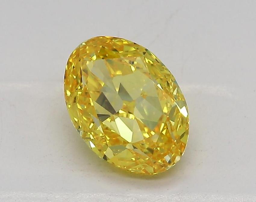1.26 Ct. Fancy Vivid Yellow Oval Lab Grown Diamond