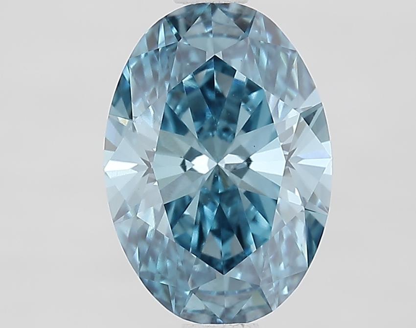 1.51 Ct. Fancy Vivid Blue Oval Lab Grown Diamond