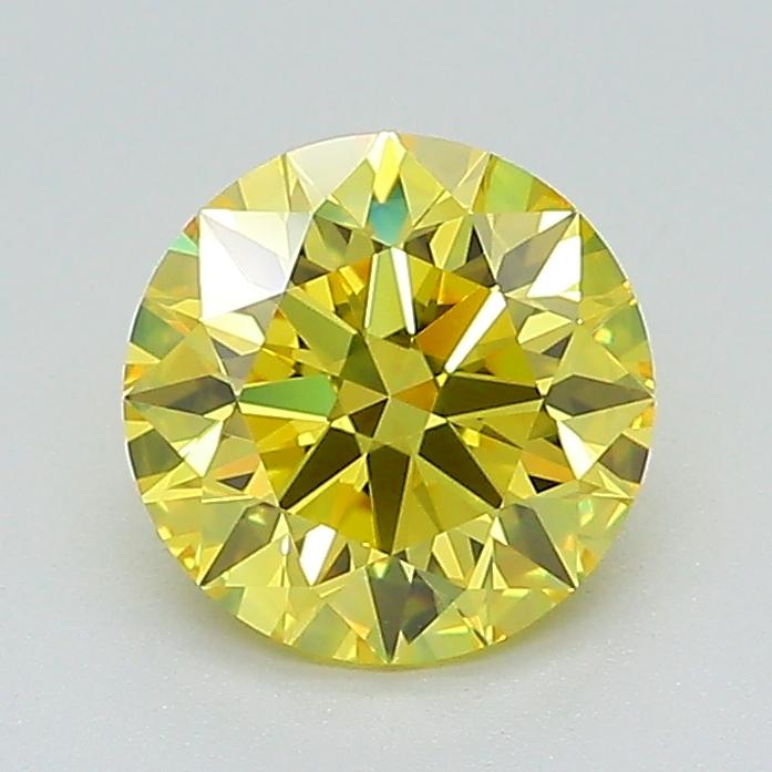 1.20 Ct. Fancy Vivid Yellow Round Lab Grown Diamond