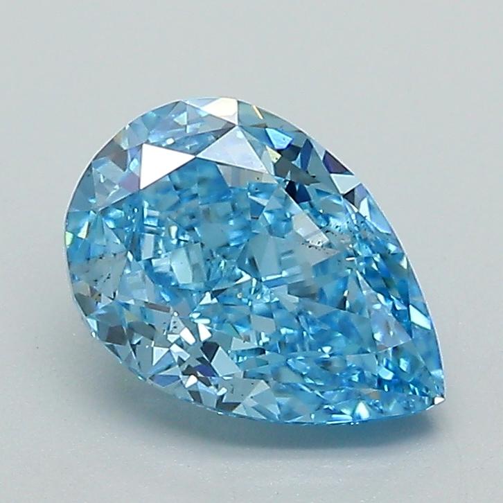 1.51 Ct. Fancy Vivid Blue Pear Lab Grown Diamond