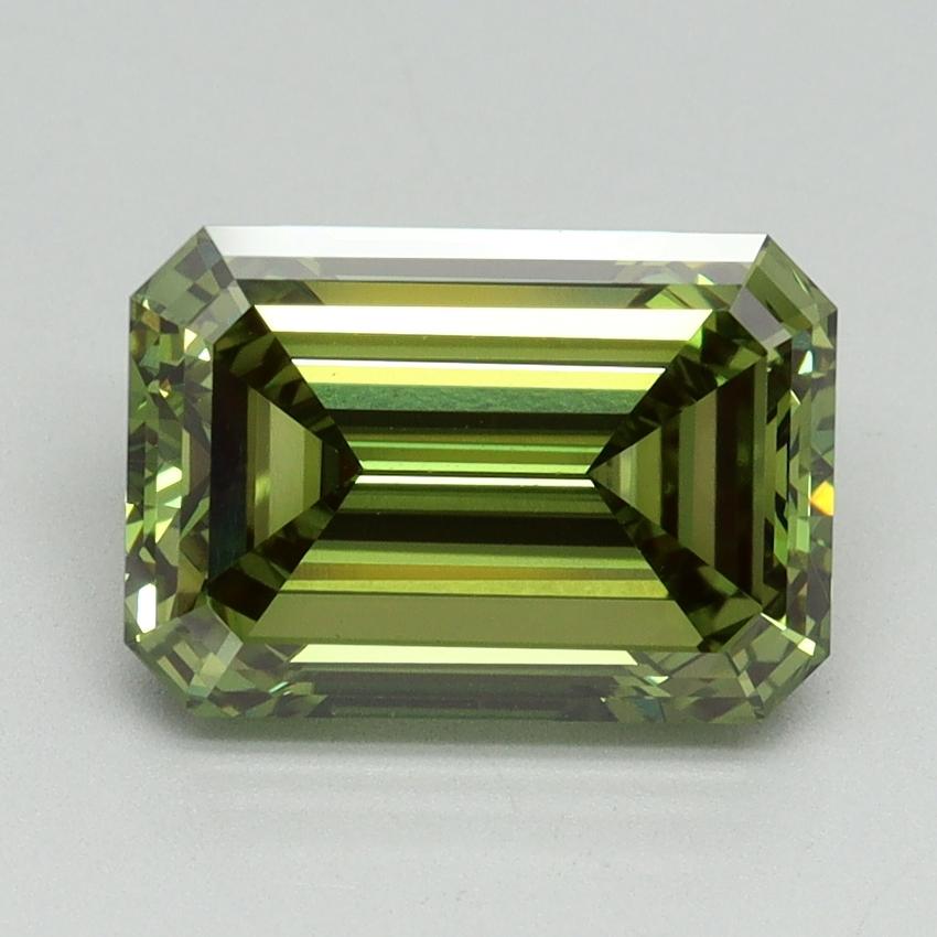 3.09 Ct. Fancy Vivid Green Emerald Lab Grown Diamond