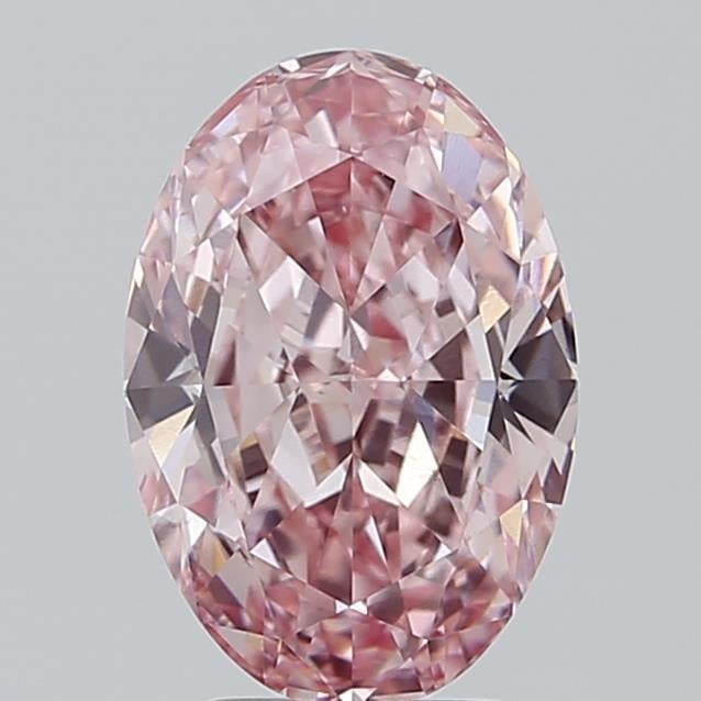 3.52 Ct. Fancy Vivid Pink Oval Lab Grown Diamond